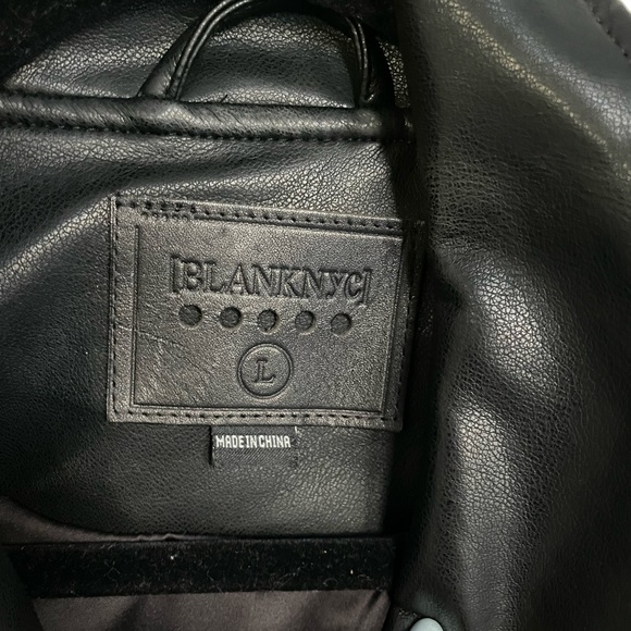 BLANK NYC Black Moto Zip Jacket Sz L - Picture 7 of 7